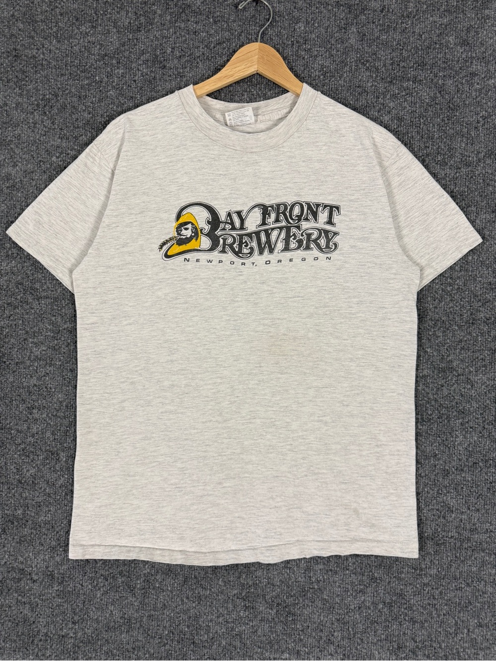 Vintage Bay Front Brewery Beer T Shirt 90s Large Newport Oregon Hanes Alcohol